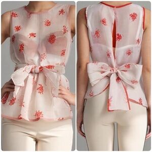 Antique 1960's Christmas See-Through Handmade Vest -- S